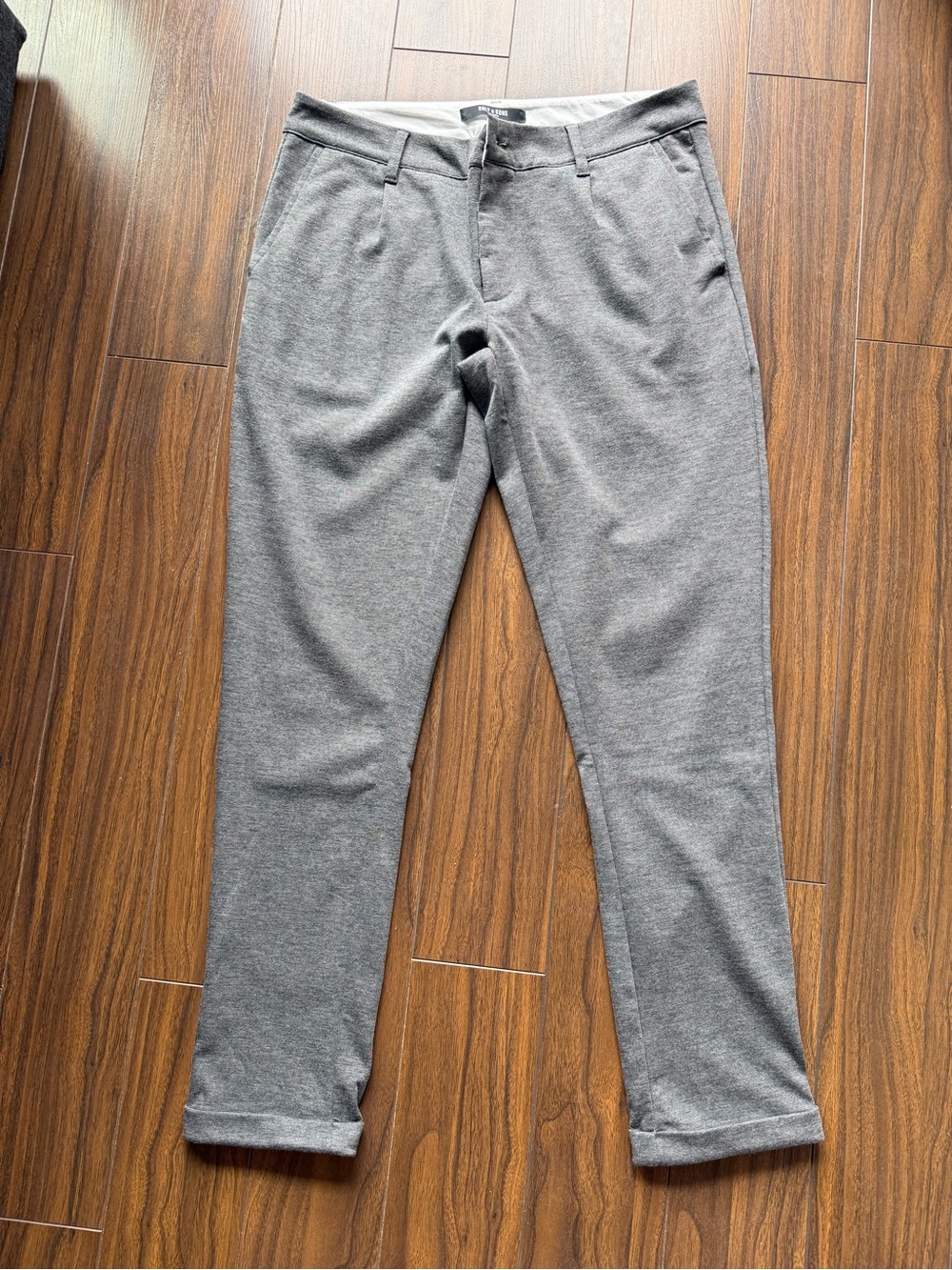 ONLY & SONS Men's Heather Gray Stretch Chinos